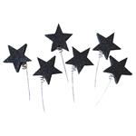 Pinches gibré estrellas negras 6u